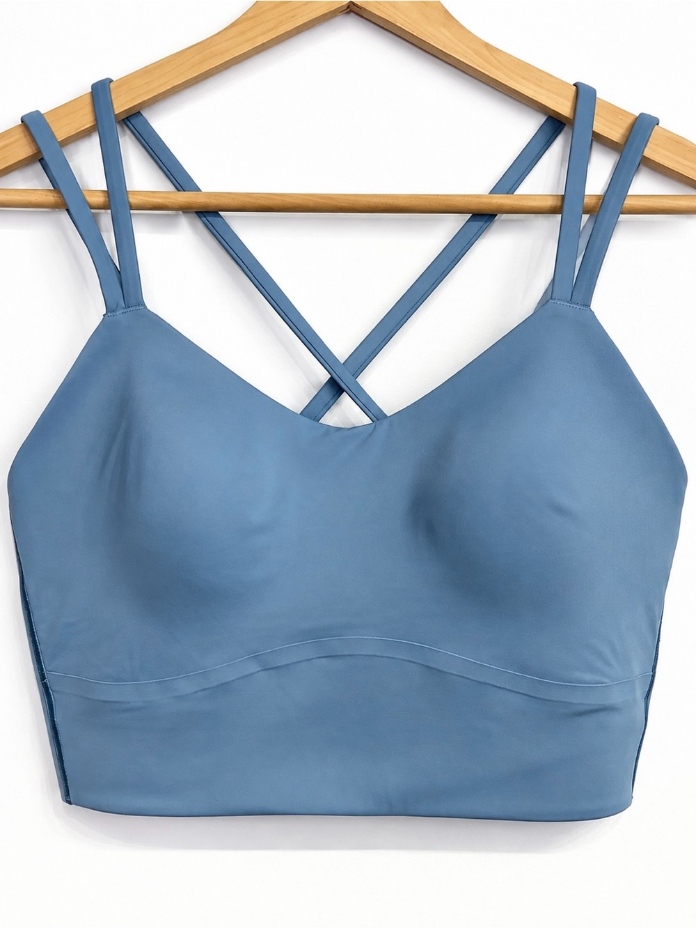 NEW Lululemon Like a Cloud Longline Bra B/C Steel Blue Slate Size 10